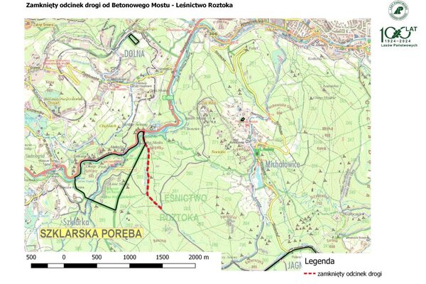 Tymczasowo zamknięta droga od Betonowego Mostu- kontynuacja prac saperskich (1/1)